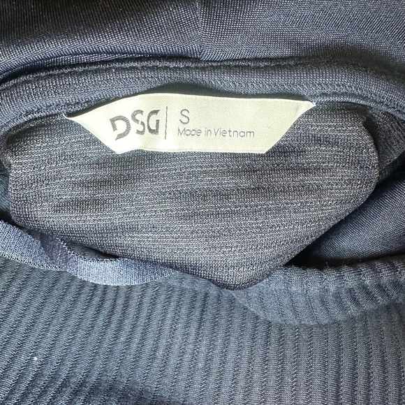 DSG Ribbed Jogger Set Navy Blue Hoodie & Pants Lounge Set Size S - Picture 3 of 5